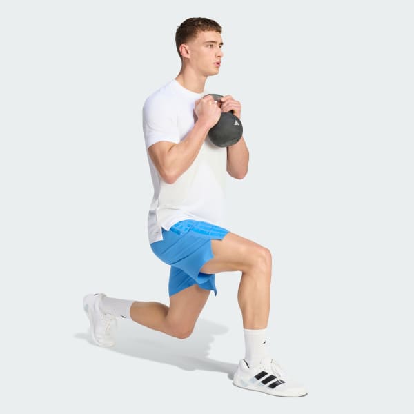 Blue Designed-for-Training 3-Stripes Shorts