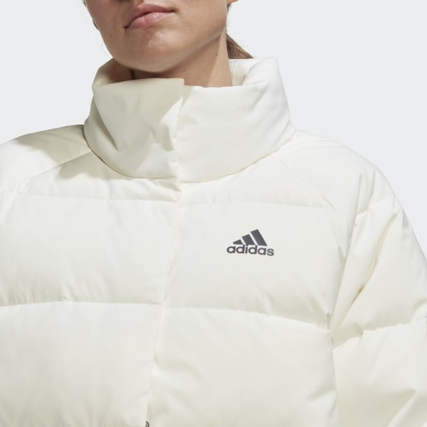 White Helionic Relaxed Down Jacket