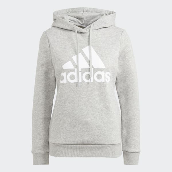 gris Sweat-shirt à capuche en molleton Essentials Logo
