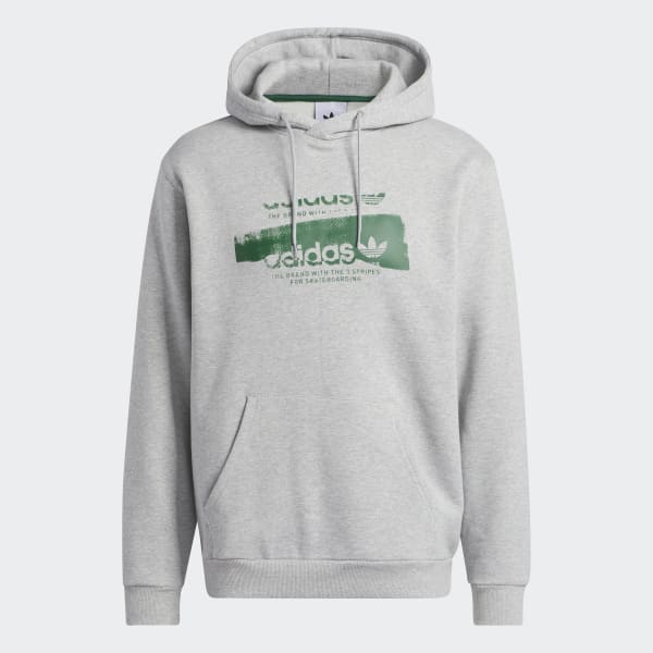 adidas Stamped 4.0 Hoodie - Grey | Men's Skateboarding | adidas US