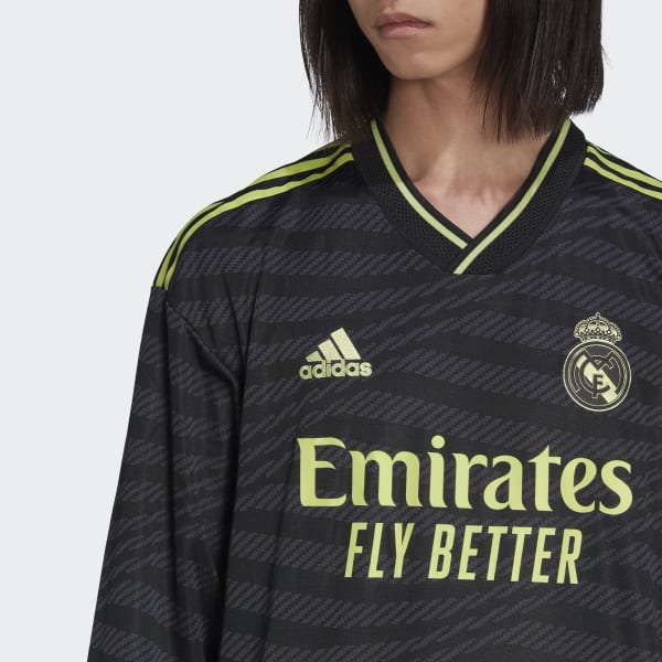 Schwarz Real Madrid 22/23 Long Sleeve Ausweichtrikot Authentic