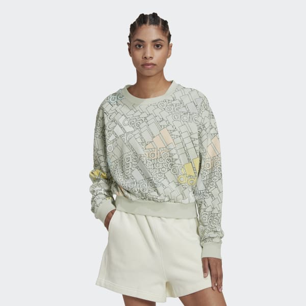 Gron Essentials Multi-Color Logo Crop sweatshirt Y7746