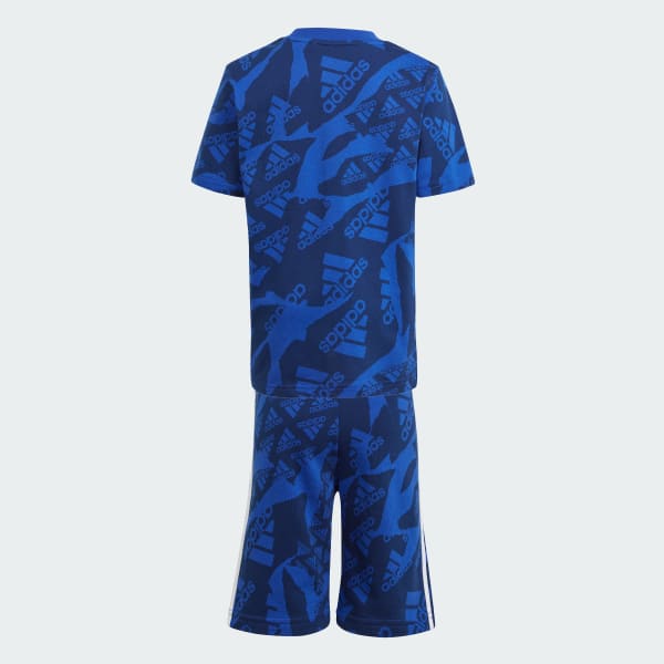 Azul Playera Essentials Allover Print