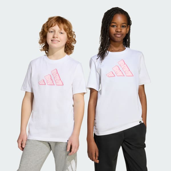 White Graffiti Graphic Tee Kids