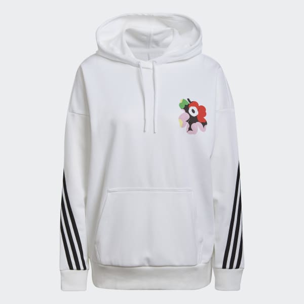 Bianco Felpa con cappuccio adidas x Marimekko P0308