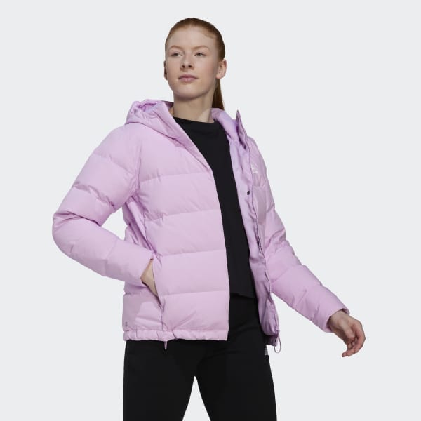 Lila Helionic Hooded Daunenjacke