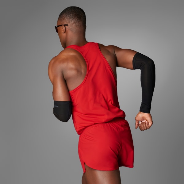 Red Adizero Essentials Running Split Shorts