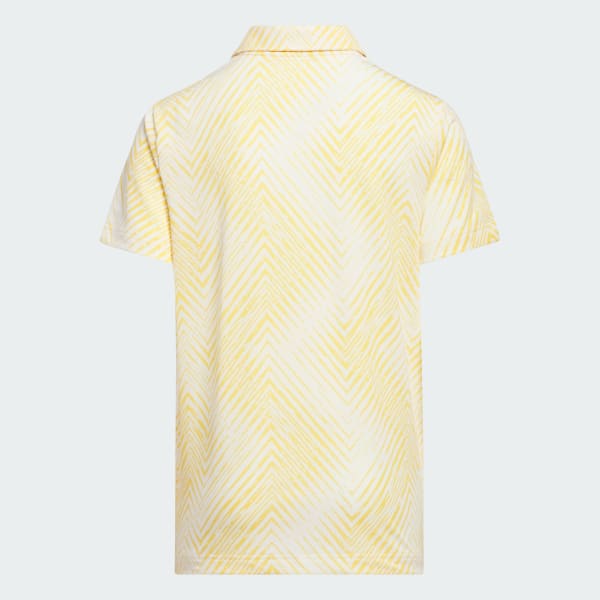 Yellow Herringbone Scripted Polo Shirt Kids