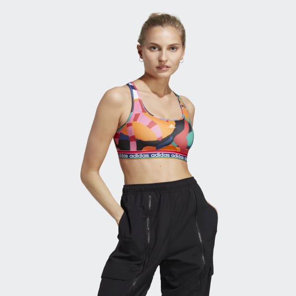 adidas Performance FARM BRA - Medium support sports bra - vivid