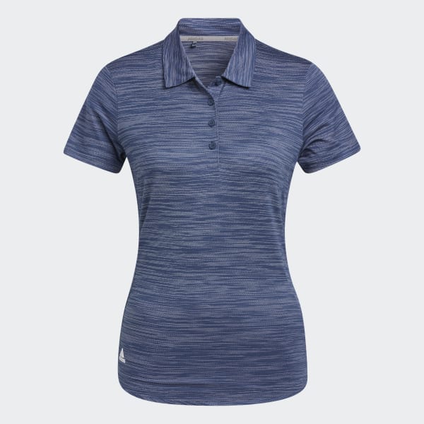Blue Space-Dyed Short Sleeve Polo Shirt ZR011