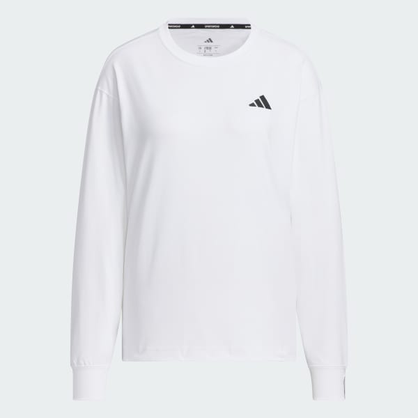 ホワイト エッセンシャルズ プラス スモールロゴ 長袖Tシャツ