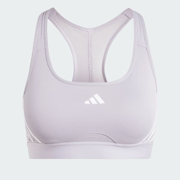 Grau Powerreact Training 3-Streifen Sport-BH