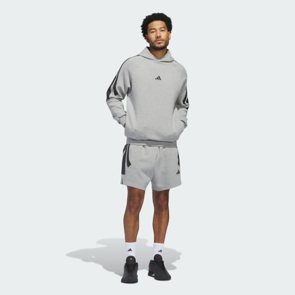 Adidas Men s Basketball Spacer Hoodie Grey Size Large