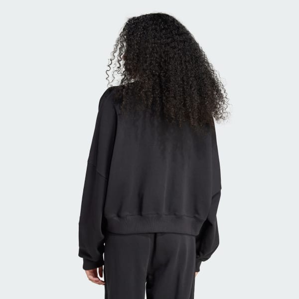 Negro Sudadera Adibreak Adicolor por encima de la cintura con cuello redondo