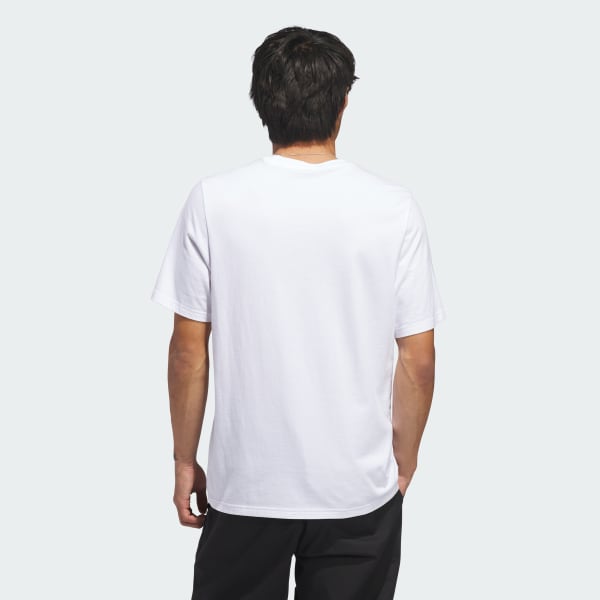 Blanco polera Skateboarding Logo