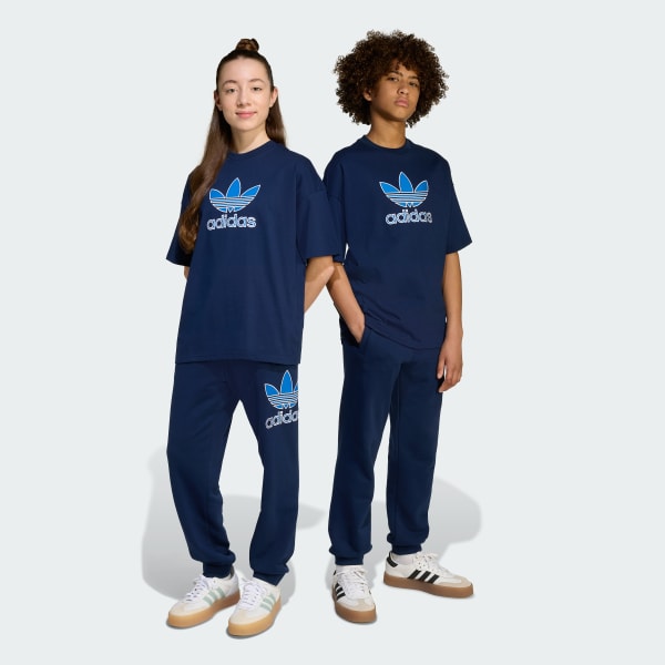 Blu Sweat pants Big Logo Execution Oversized Junior