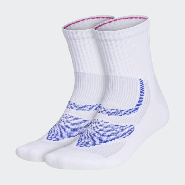 adidas Superlite Performance Mid-Crew Socks 2 Pairs - White | Unisex ...