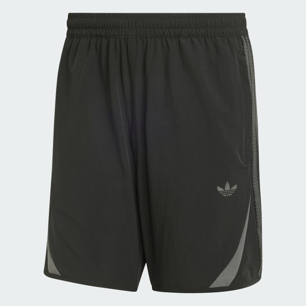 Đen Quần Short Cutline Fashion