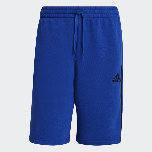 Blue Essentials Fleece 3-Stripes Shorts