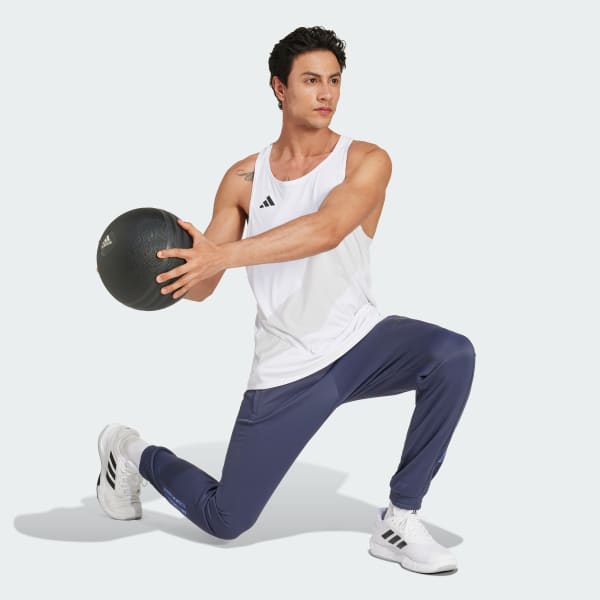 blauw Train Essentials Camo Training Broek