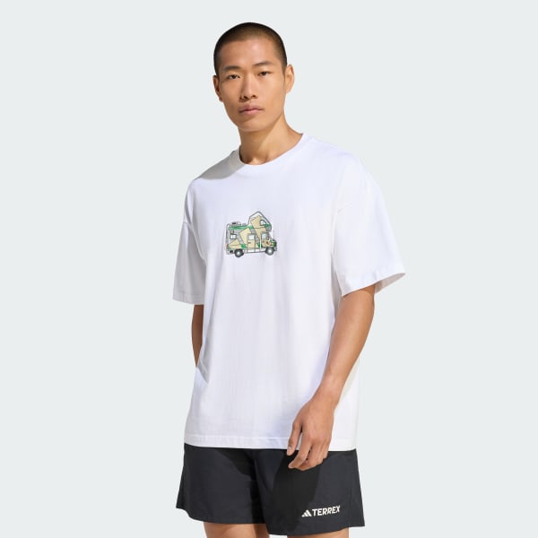 White TERREX CAMPER GRAPHIC TSHIRT