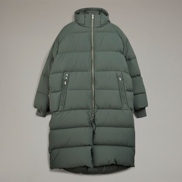 Zielony Parka Y-3 Puffer