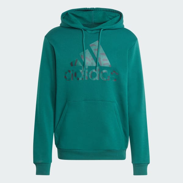 Verde Sudadera con Gorro Essentials Logo Grande Tela French Terry