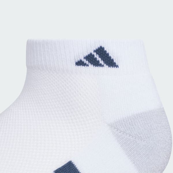 White Athletic Cushioned 6-Pack Low-Cut Socks Kids