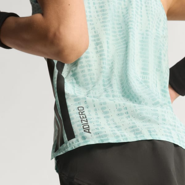 Turquesa Playera sin mangas de running Adizero