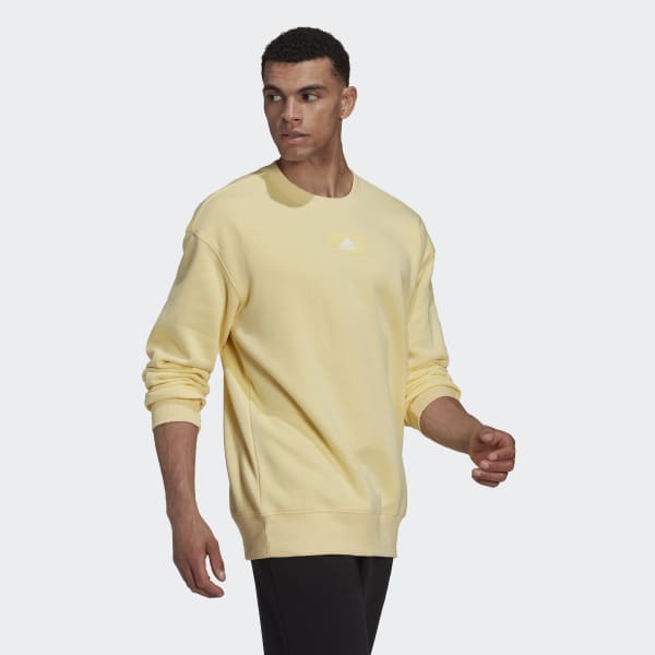 Amarelo Sweatshirt em Fleece FeelVivid Essentials