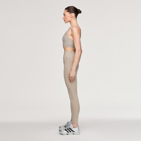 Beige adidas x entire studios 옵티메 트레이닝 브라 미디엄 서포트