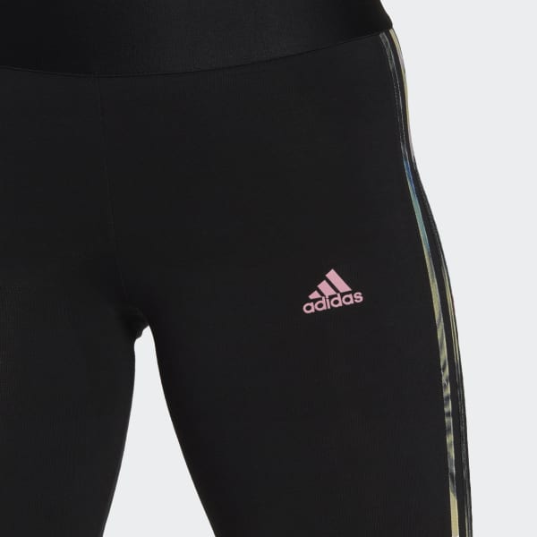 Adidas Originals Black/White 3 Stripe Women's Leggings (XL) New With Tags