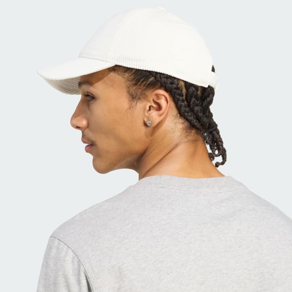 White Corduroy Baseball Cap