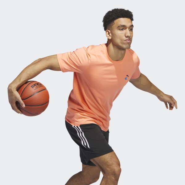 Orange Lil Stripe Spring Break Graphic Short Sleeve Basketball Tee