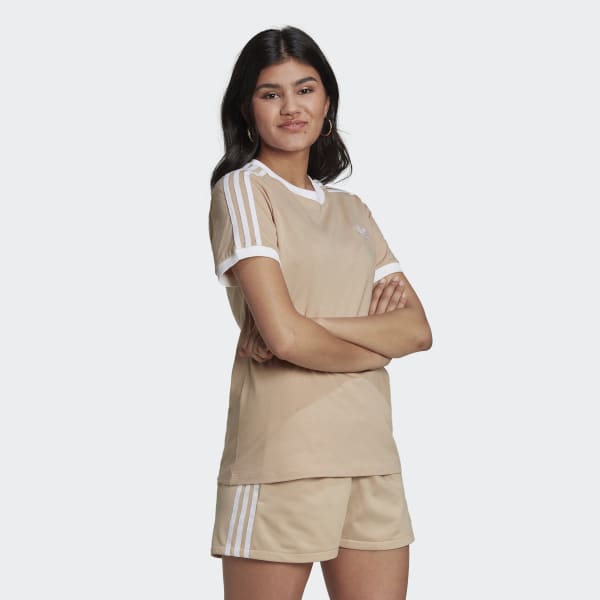 Beige Adicolor Classics 3-Stripes T-shirt