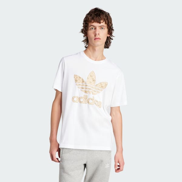 Blanco Playera Estampada Classic Monogram 