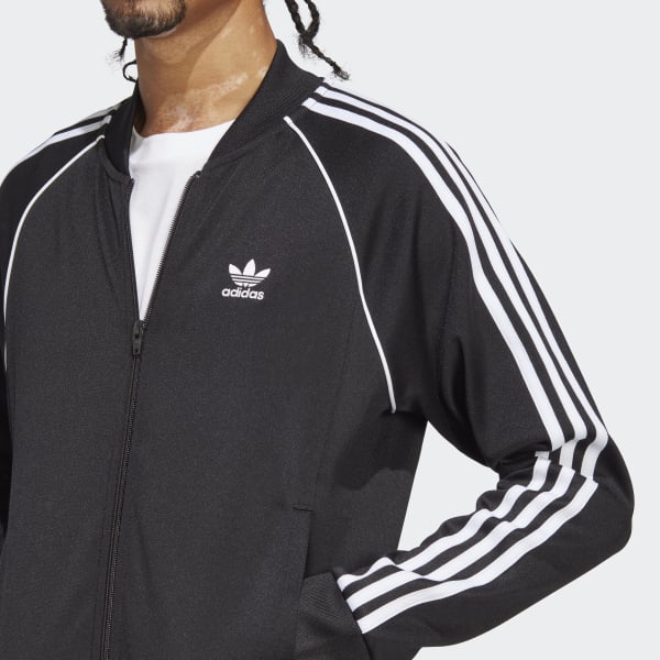 Adidas originals superstar track jacket in black shop