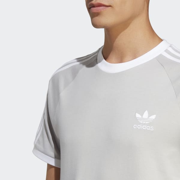 Szary Adicolor Classics 3-Stripes Tee
