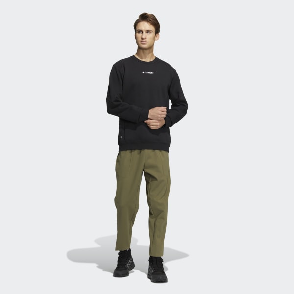 Negro Polera Terrex Logo Cuello Redondo (Unisex) FQZ10