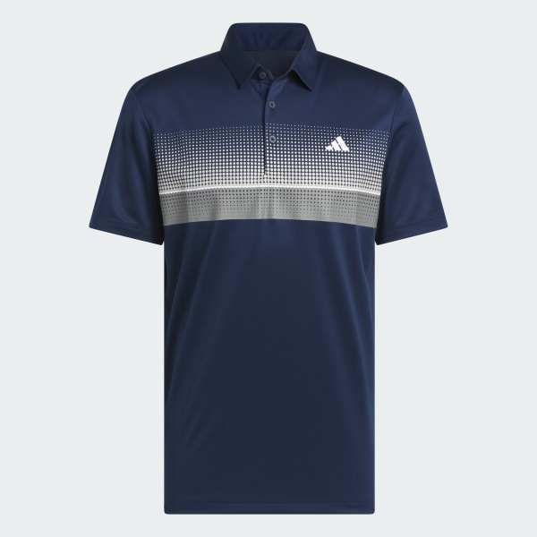 Azul Playera Polo Performance Allover Print