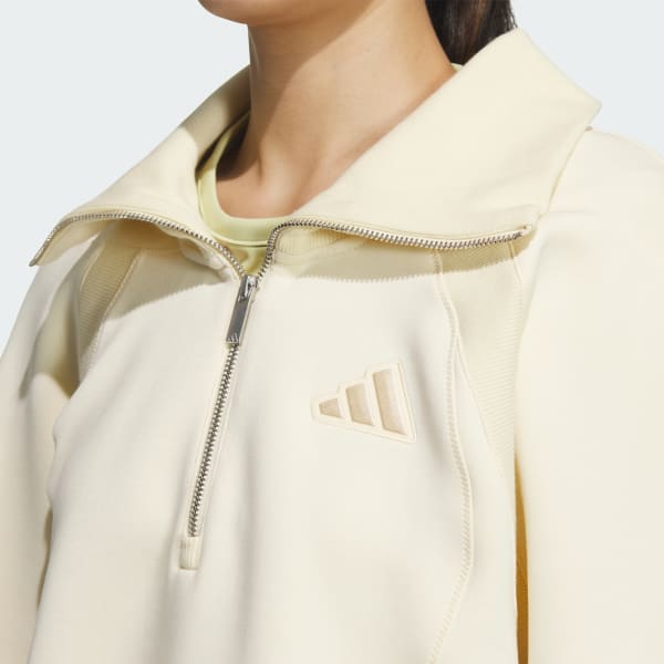 新品タグ付］adidas▽ハーフジップトレーナー