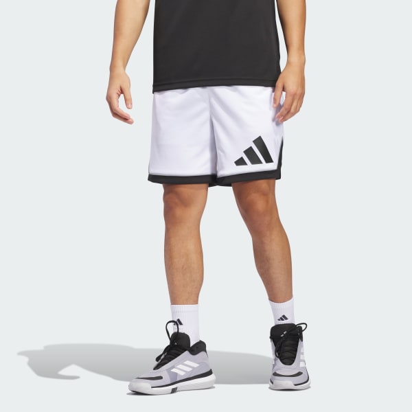 Hvit adidas Basketball Badge of Sport Shorts