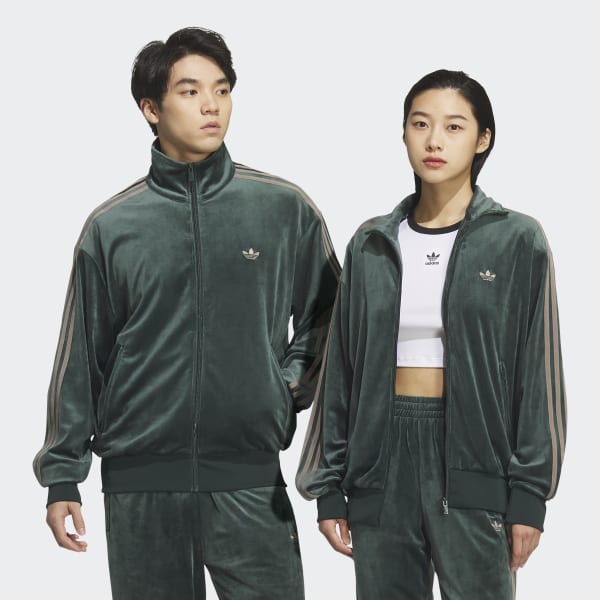 adidas ファイヤーバード ベロア トラックトップ ダークグリーン adidas Originals ジャージ 「adidas Originals」ファイヤー