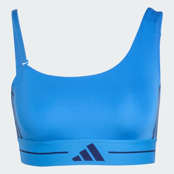 Blue Hyperglam 3-Stripes Light Support Bra