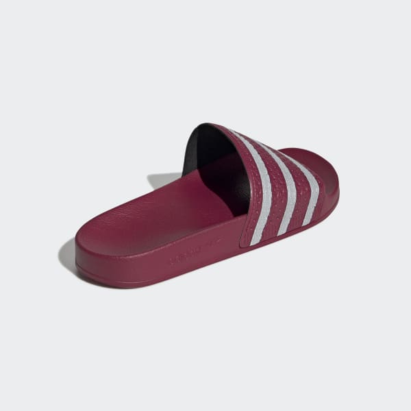 adidas adilette slides burgundy