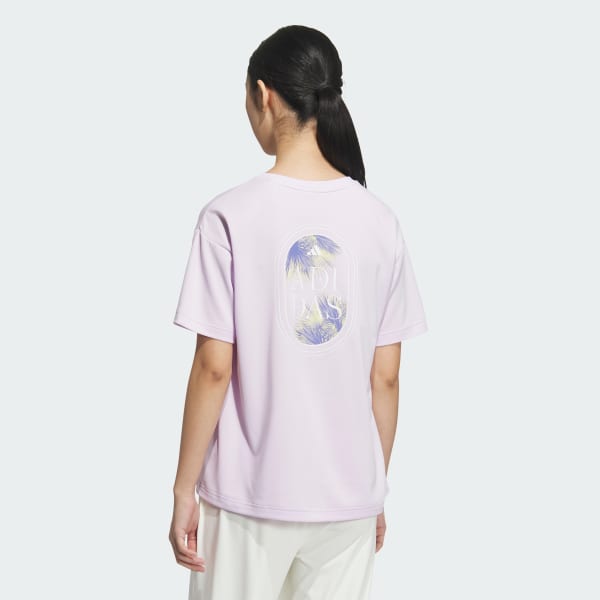 パープル カラット グラフィック ルーズフィット半袖Tシャツ