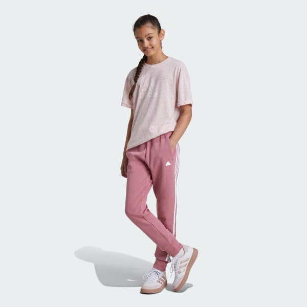 adidas Future Icons 3 Stripes Cotton Pants Pink adidas Singapore