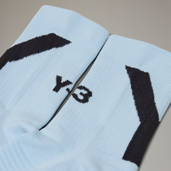 Blue Y-3 Hi Socks