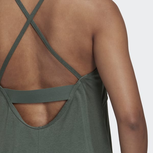 Groen AEROREADY Studio Crossback Slim-fit Tanktop P3589