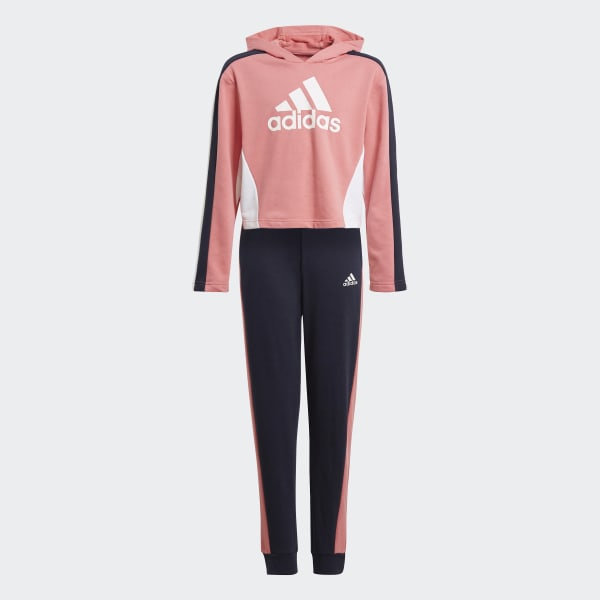 Rosado Conjunto Colorblock Top Corto